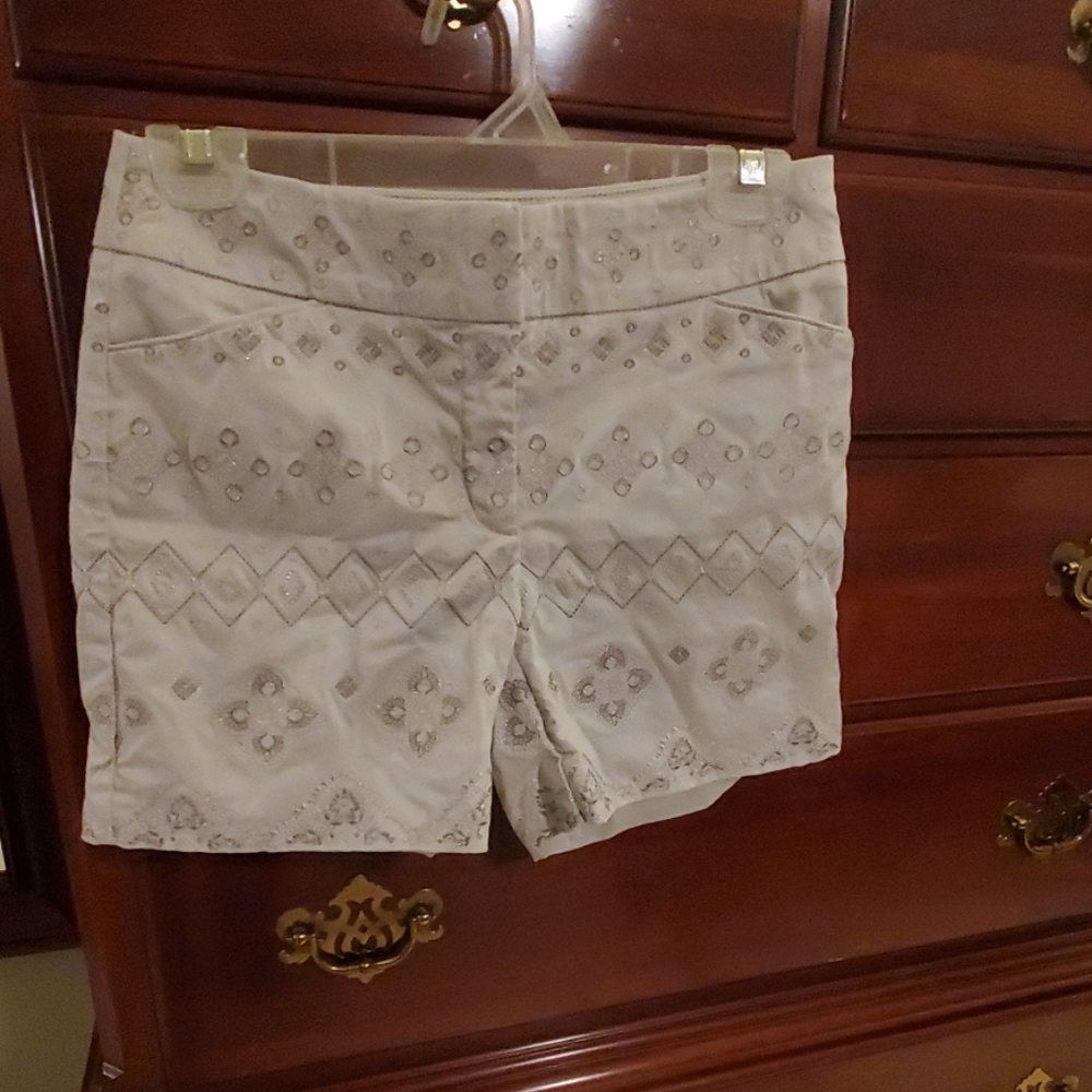 Womens White House Black Market Gray Shorts